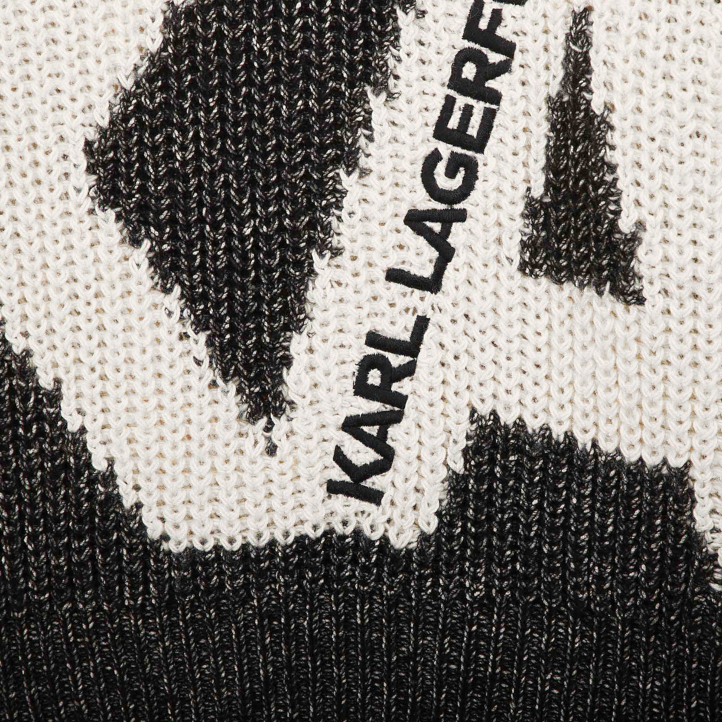 KARL LAGERFELD GREY KNIT LOGO SWEATER