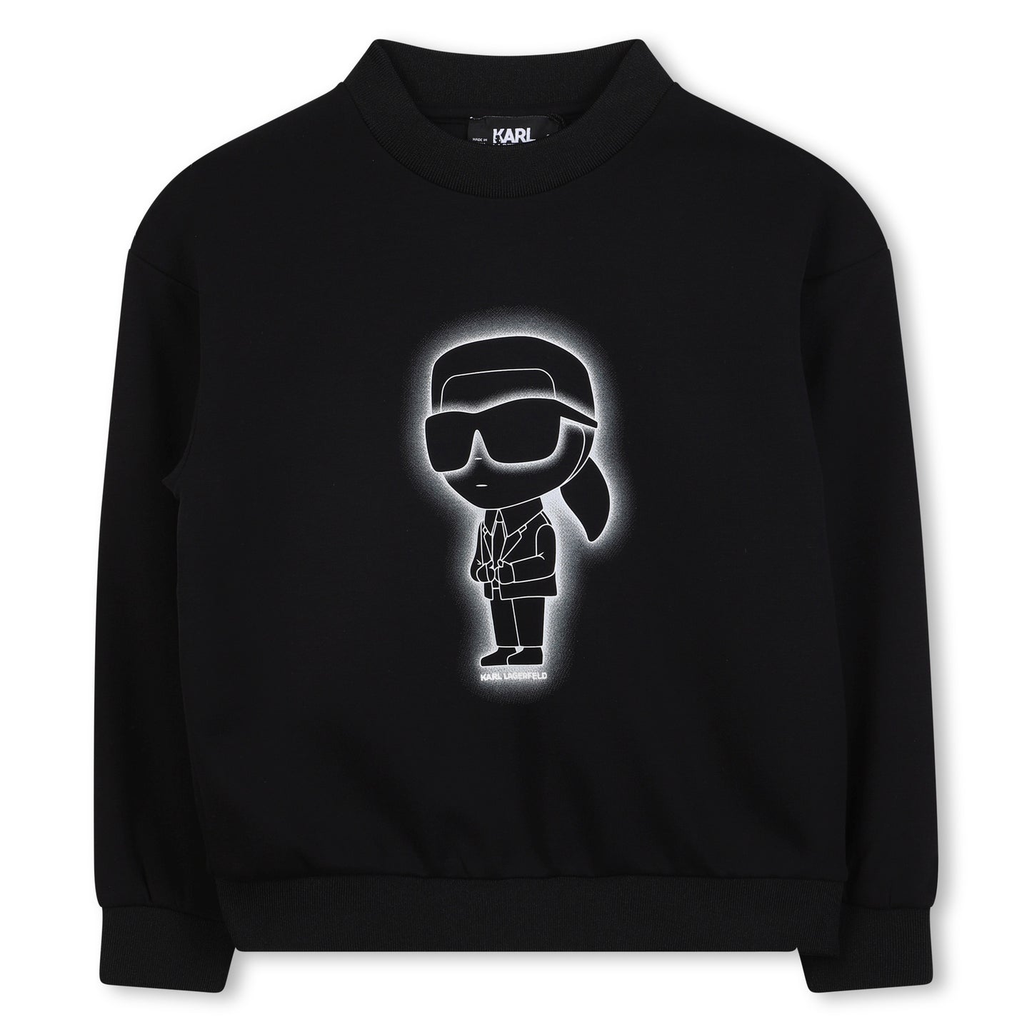 KARL LAGERFELD BLACK GRAPHIC T-SHIRT