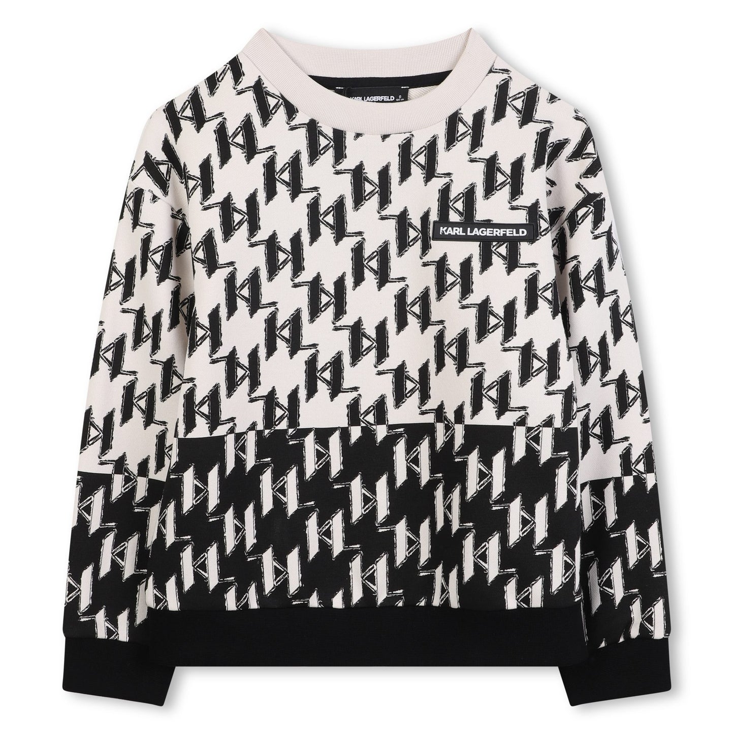 KARL LAGERFELD BLACK/WHITE LOGO SWEATSHIRT
