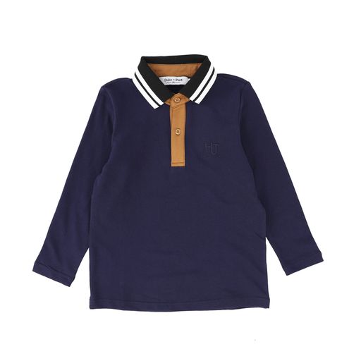 DUKE + PORT NAVY TRIM POLO