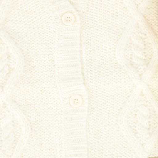 NICOLE MILLER CREAM EMBROIDERED FLOWER CARDIGAN