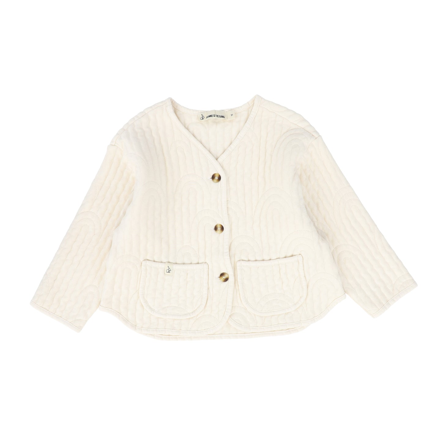 BONNIE AND THE GANG ECRU QUILTED JACKET