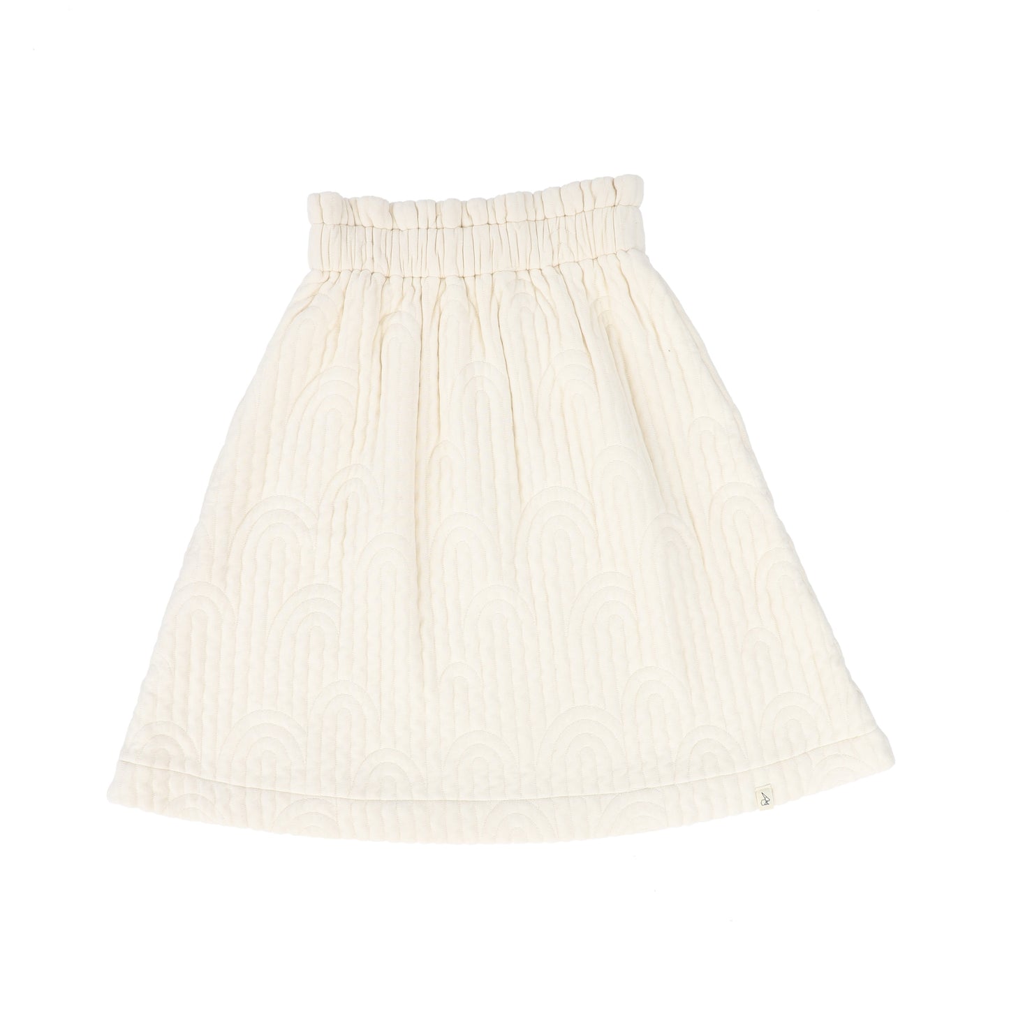 BONNIE AND THE GANG ECRU QUILTED SKIRT