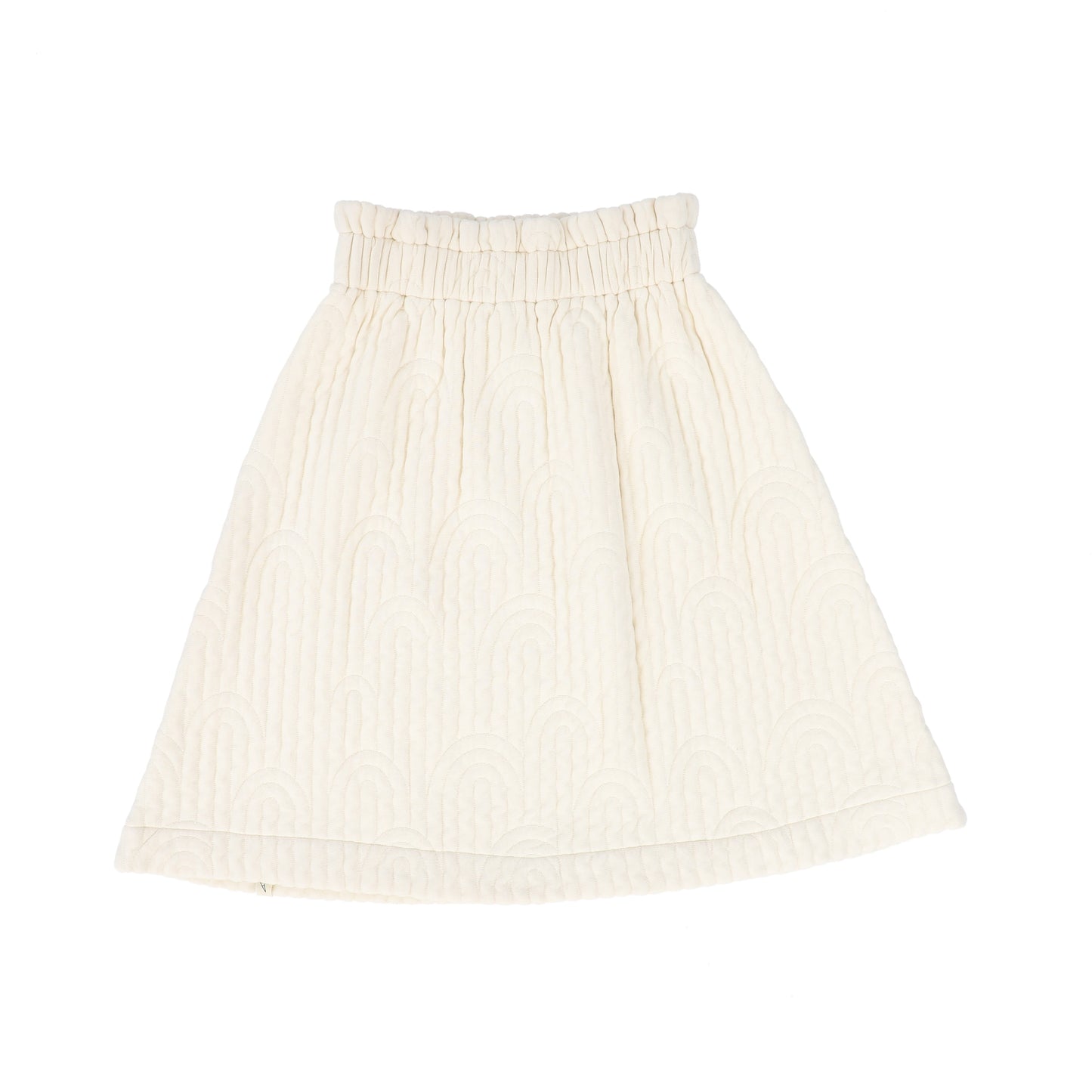 BONNIE AND THE GANG ECRU QUILTED SKIRT