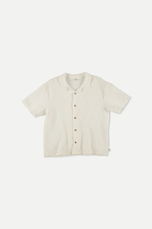MY LITTLE COZMO IVORY BUTTON DOWN TOP [FINAL SALE]
