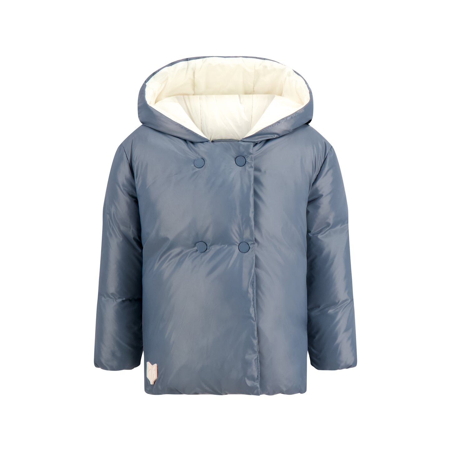 SCOTCH BONNET DUSTY BLUE BUTTON COAT