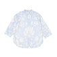 BAMBOO BLUE FLORAL PRINTED BLOUSE [FINAL SALE]