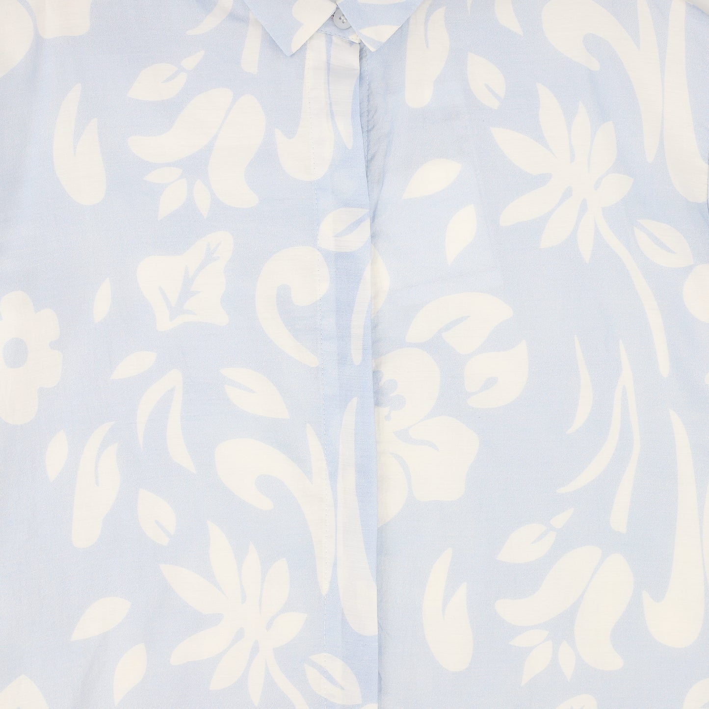 BAMBOO BLUE FLORAL PRINTED BLOUSE