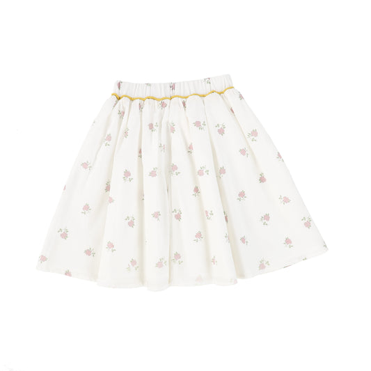 BAMBOO FLORAL SMALL PRINT SKIRT [FINAL SALE]