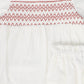 BACE COLLECTION WHITE SMOCKED COLLAR BLOOMER SET [FINAL SALE]