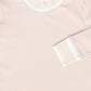 BAMBOO PINK RIBBED TRIM LS TEE [FINAL SALE]