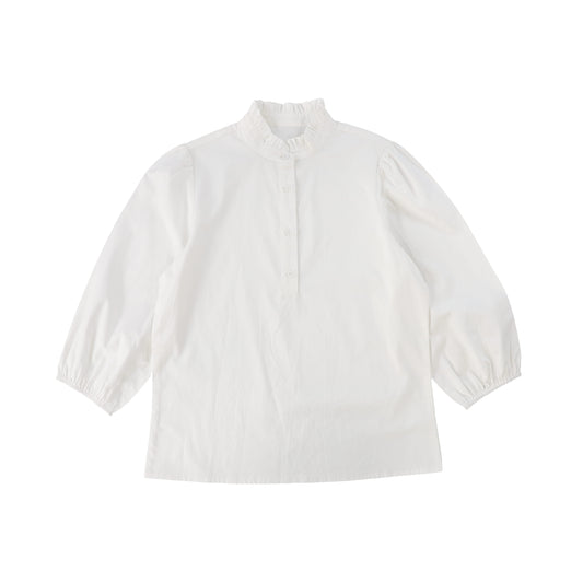 BAMBOO WHITE PUFF SLEEVE BLOUSE [FINAL SALE]