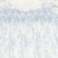 BAMBOO LIGHT BLUE FLORAL RUFFLE COLLAR SS DRESS [FINAL SALE]