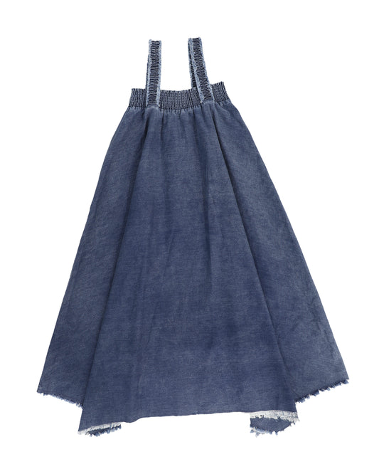 BACE COLLECTION DENIM ASYMETRICAL MAXI JUMPER [FINAL SALE]
