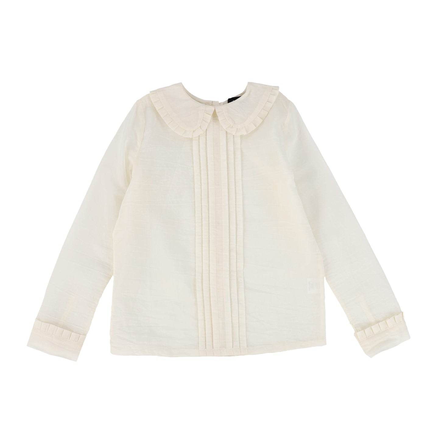 BAMBOO IVORY ORGANZA COLLARED BLOUSE [FINAL SALE]