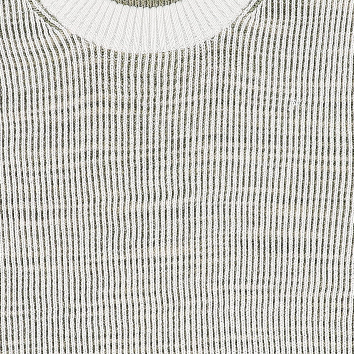 LE BOURDON GREEN OMBRE RIBBED KNIT SWEATER