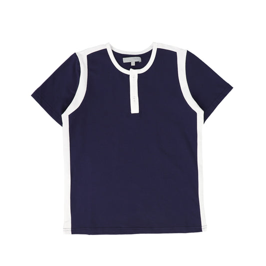 BACE COLLECTION NAVY PIQUE VARSITY SS TEE [FINAL SALE]