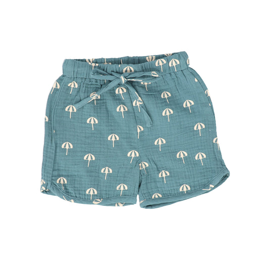 PHIL AND PHOEBE BLUE UMBRELLA SKETCH SHORTS [FINAL SALE]