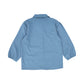 BACE COLLECTION BLUE PUFF SLEEVE COLLARD BLOUSE [FINAL SALE]