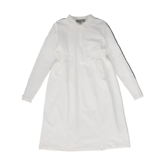 BACE COLLECTION WHITE PIQUE VARSITY DRESS [FINAL SALE]