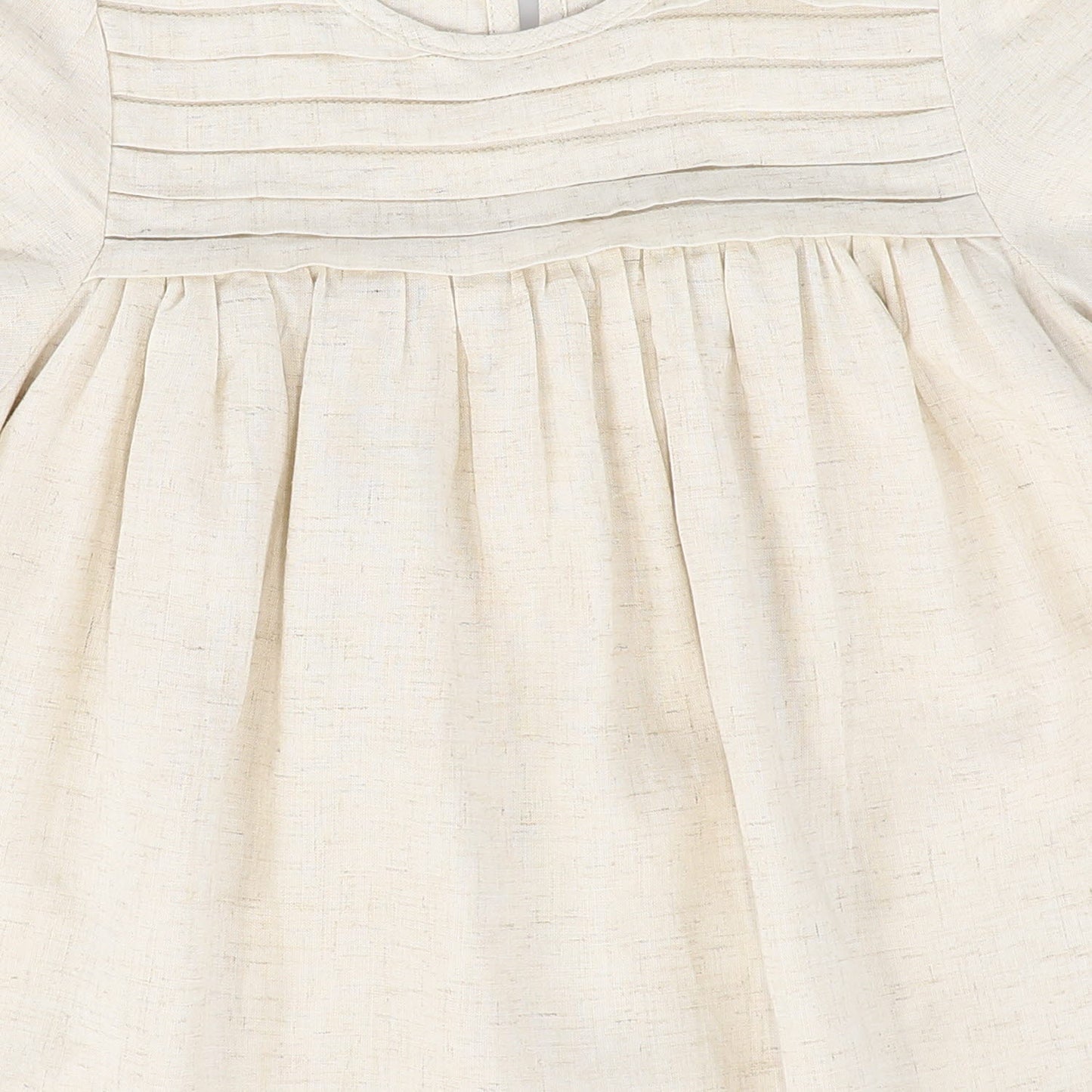 BACE COLLECTION OATMEAL PLEATED DETAIL BUBBLE SS DRESS [FINAL SALE]