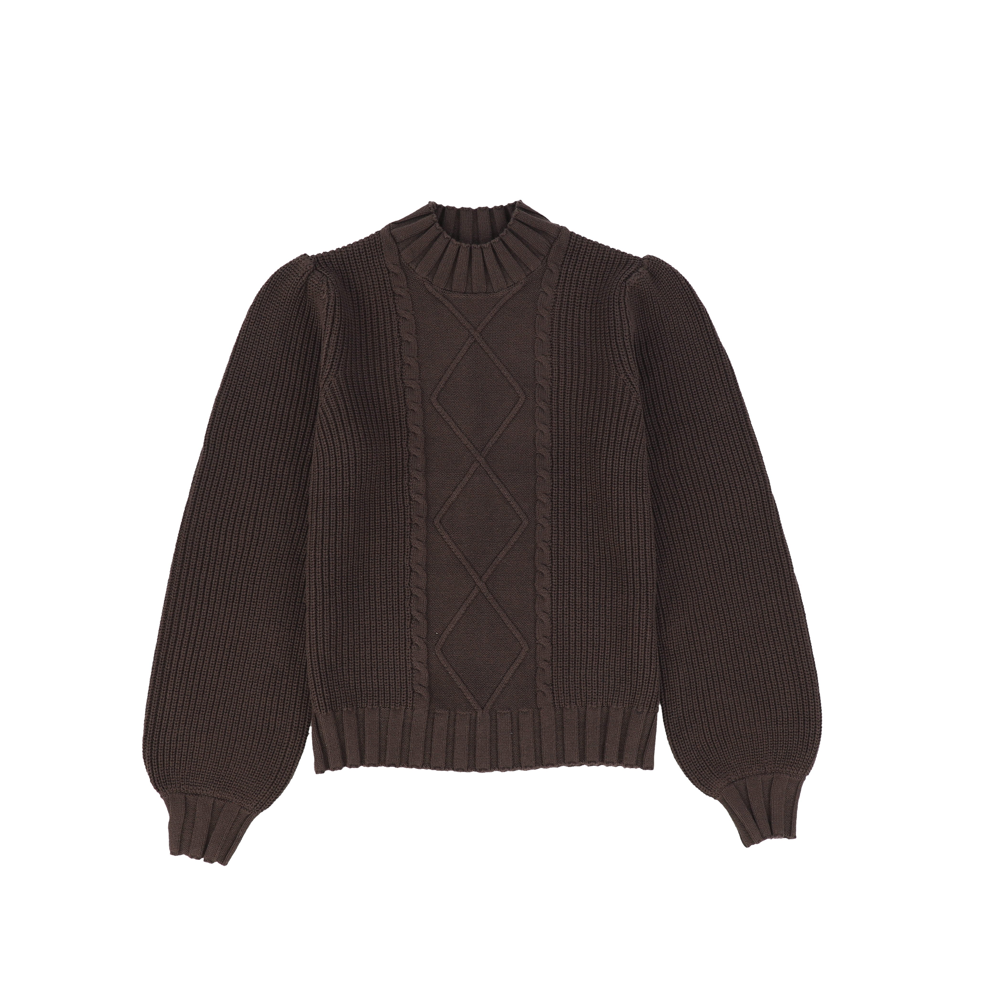 Valentina Brown Chunky Cable Knit Sweater [FINAL SALE] – Luibelle