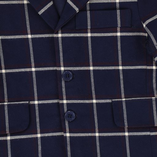 PERNILLE BLUE WHITE PLAID BLAZER