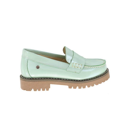 CONFETTI MINT GREEN LOGO CHUNKY LOAFER