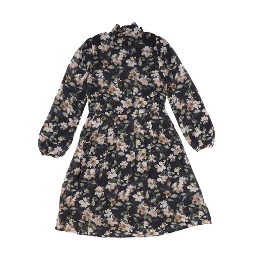 MINIMAL MULTI COLOR FLORAL TIE DRESS