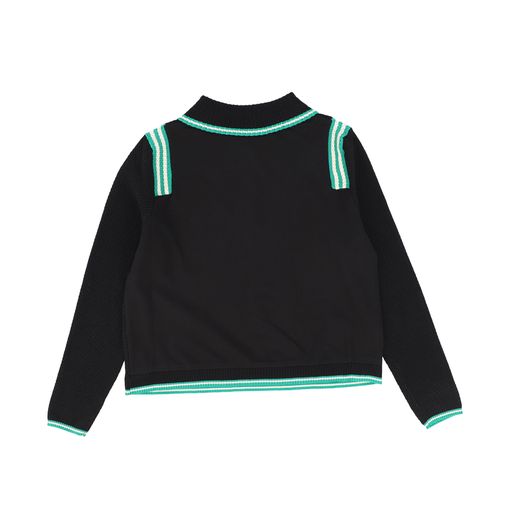 VIBE BLACK TRIMMED COLLAR TOP