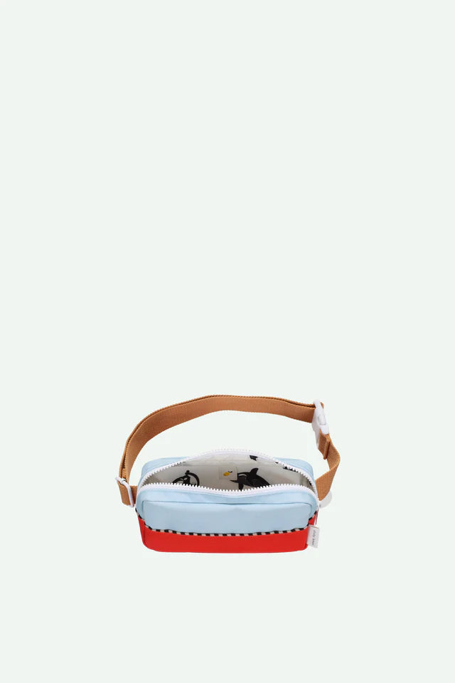 STICKY LEMON RED/BLUE COLOR BLOCK FANNY PACK