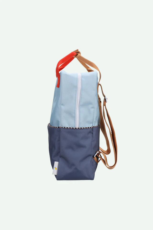 STICKY LEMON DUSTY BLUE/BLUE COLOR BLOCK POCKET BACKPACK
