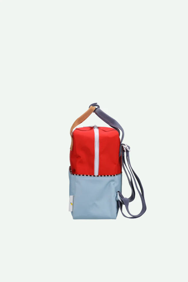 STICKY LEMON RED/BLUE COLOR BLOCK MINI BACKPACK