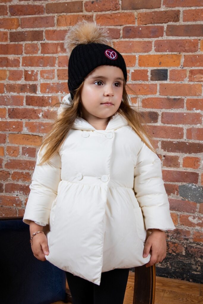 ELLABEE IVORY FLARED BUTTON COAT