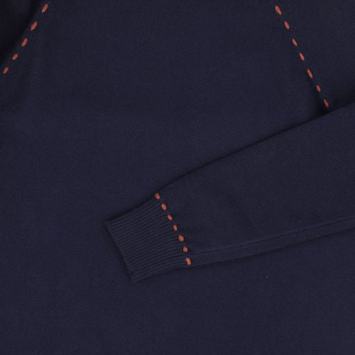 VIBE NAVY STITCHED EDGE TURTLENCK