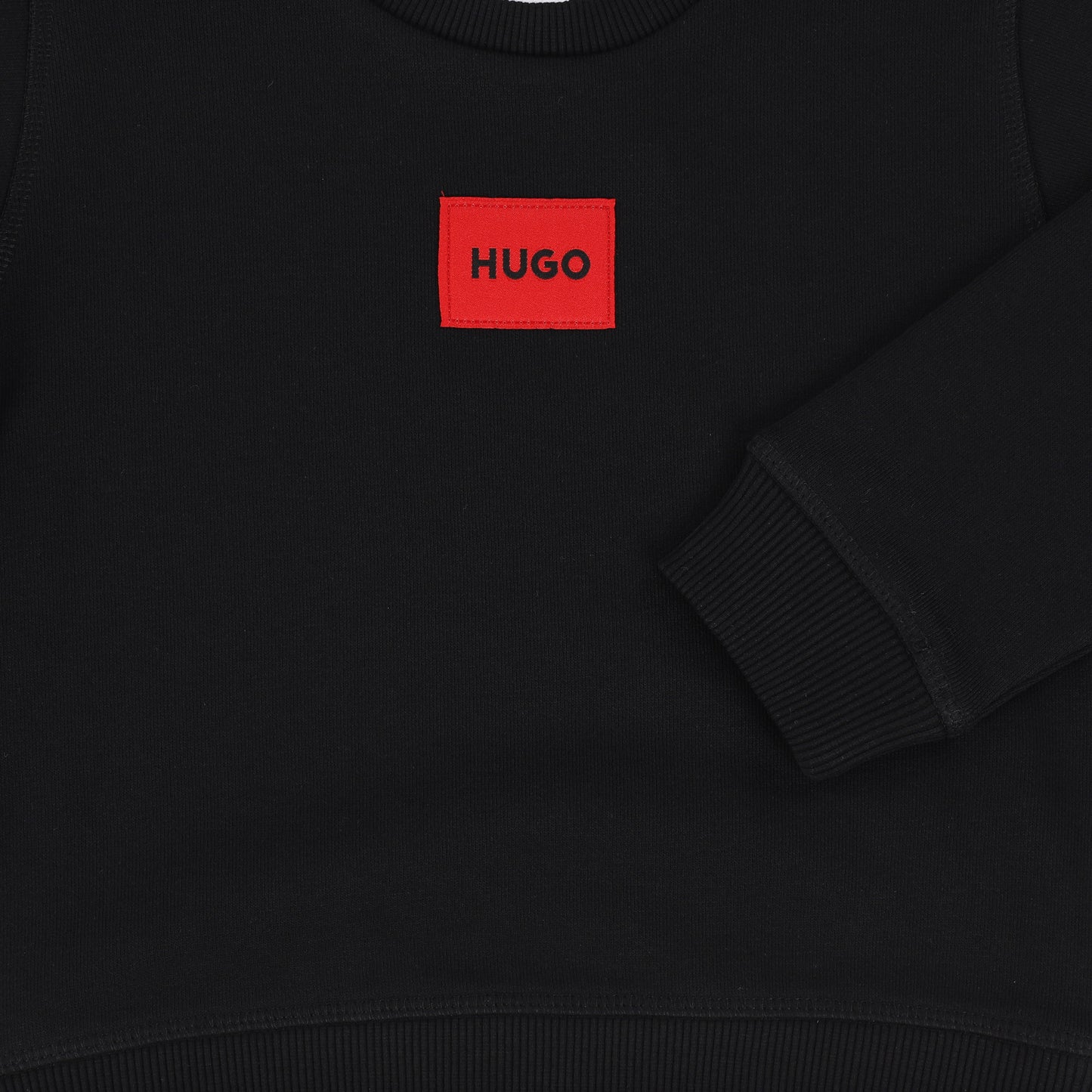 HUGO BLACK BOXED LOGO SWEATSHIRT