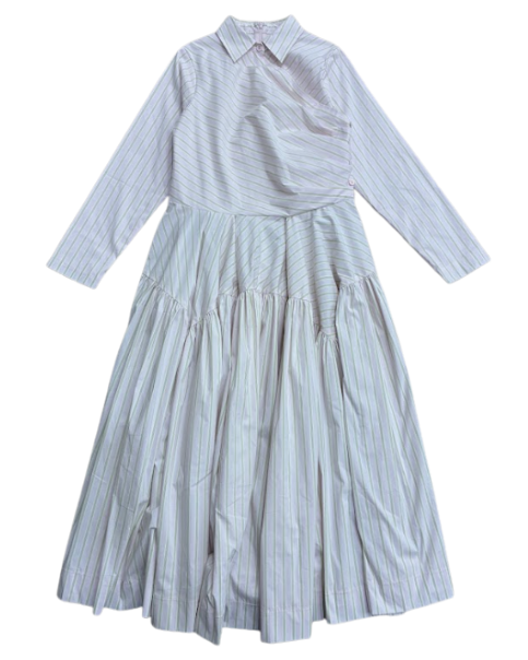 VALENTINA PINK STRIPE WRAP DRESS