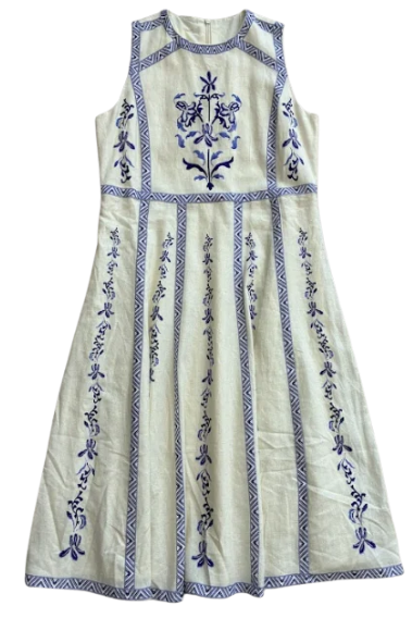 VALENTINA CREAM LINEN PRINT JUMPER