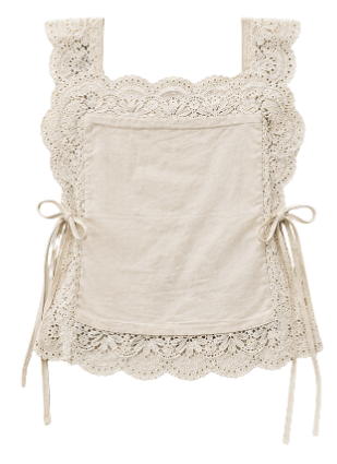 VALENTINA BEIGE LACE TRIM VEST