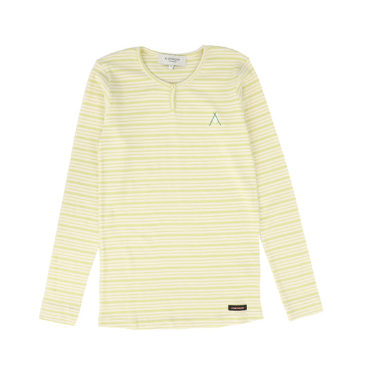 A MONDAY IN COPENHAGEN LIME STRIPED TEE