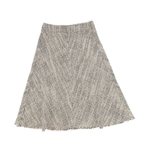 TUSTELLO TWEED FRINGE FLARE SKIRT