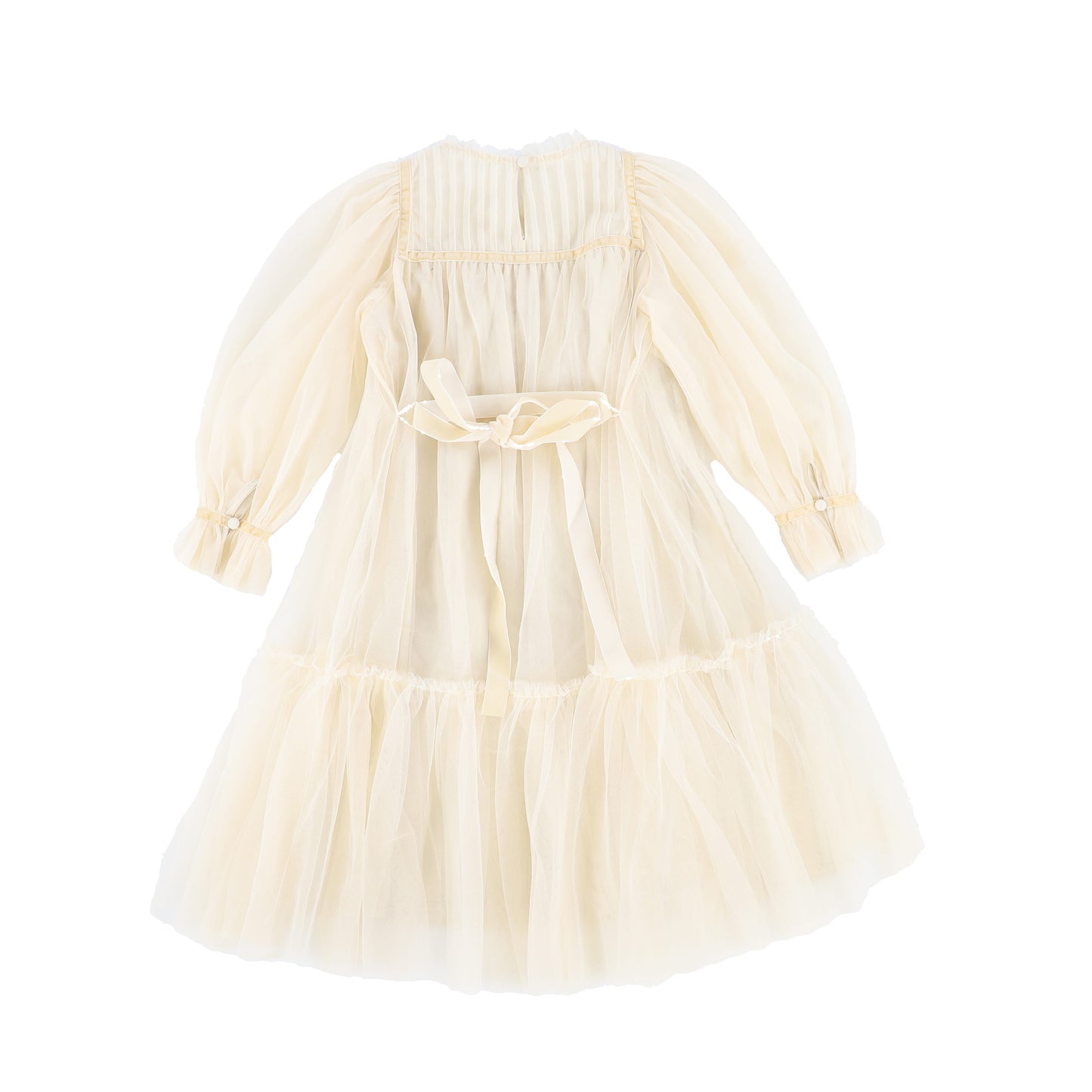 CERA UNA VOLTA CREAM TULLE TIERED DRESS