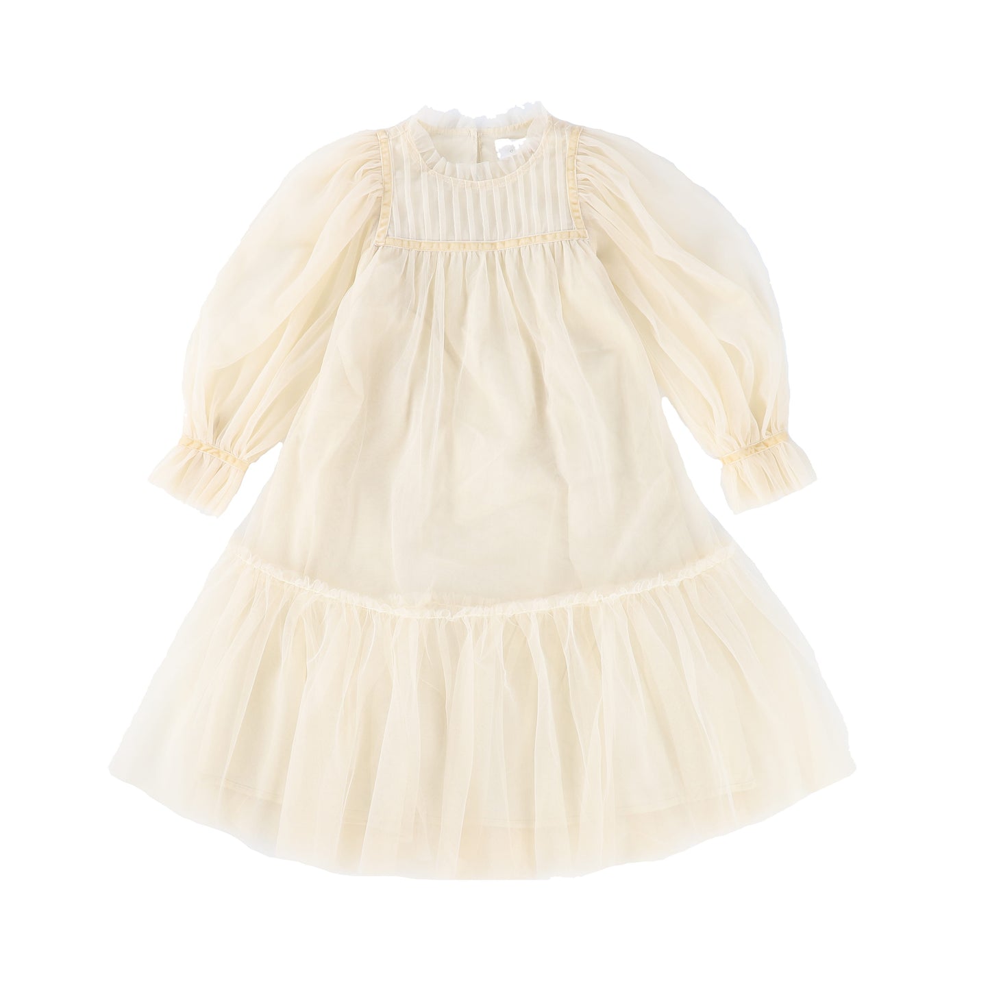 CERA UNA VOLTA CREAM TULLE TIERED DRESS