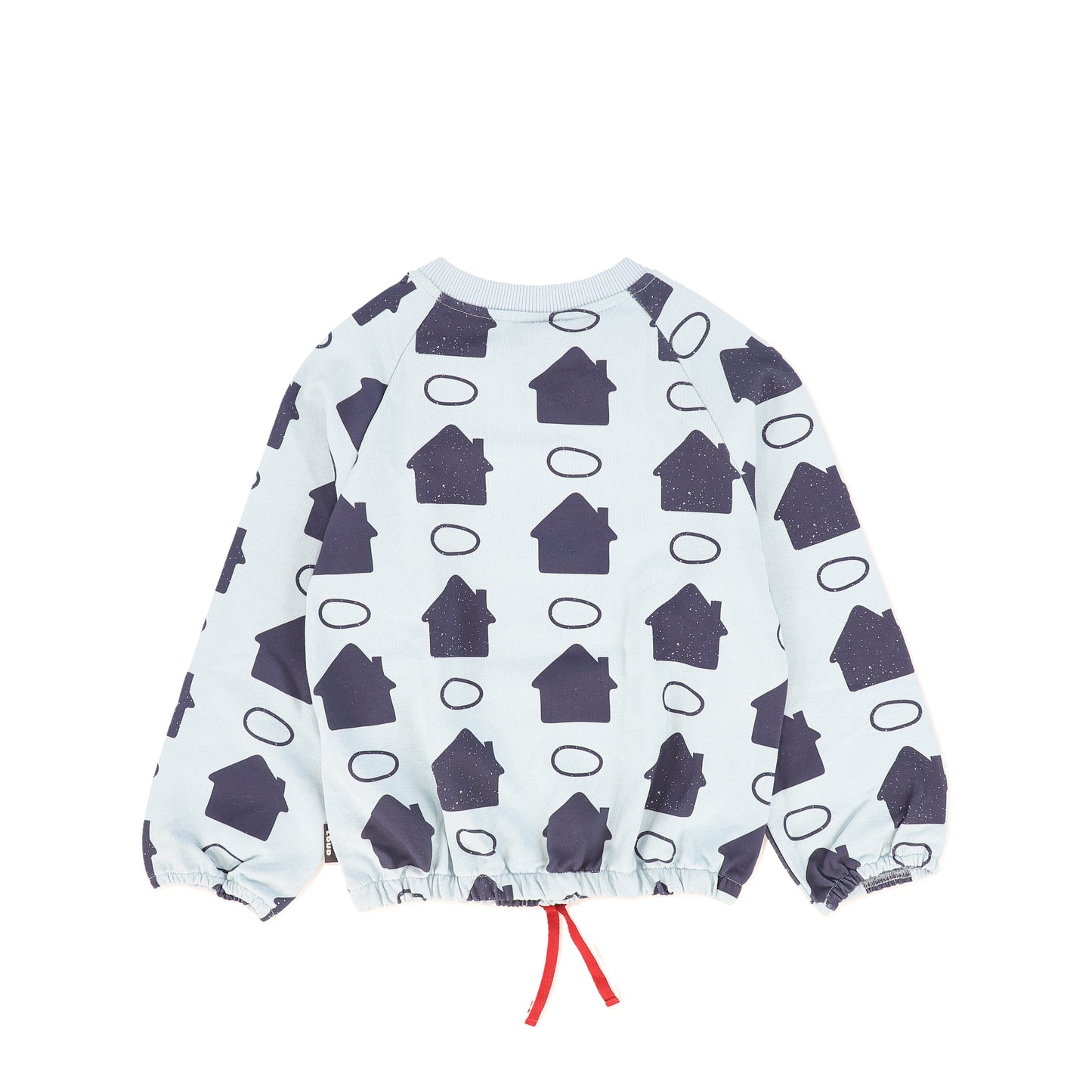 LOUD LIGHT BLUE HOUSE PRINT RAGLAN TOP