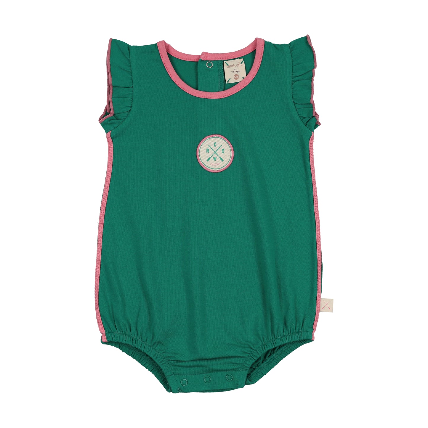 ANALOGIE ELECTRIC GREEN BOATING CREW GIRLS ROMPER