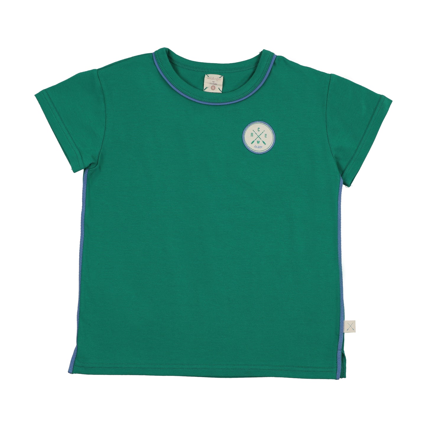 ANALOGIE ELECTRIC GREEN BOATING CREW POCKET T-SHIRT