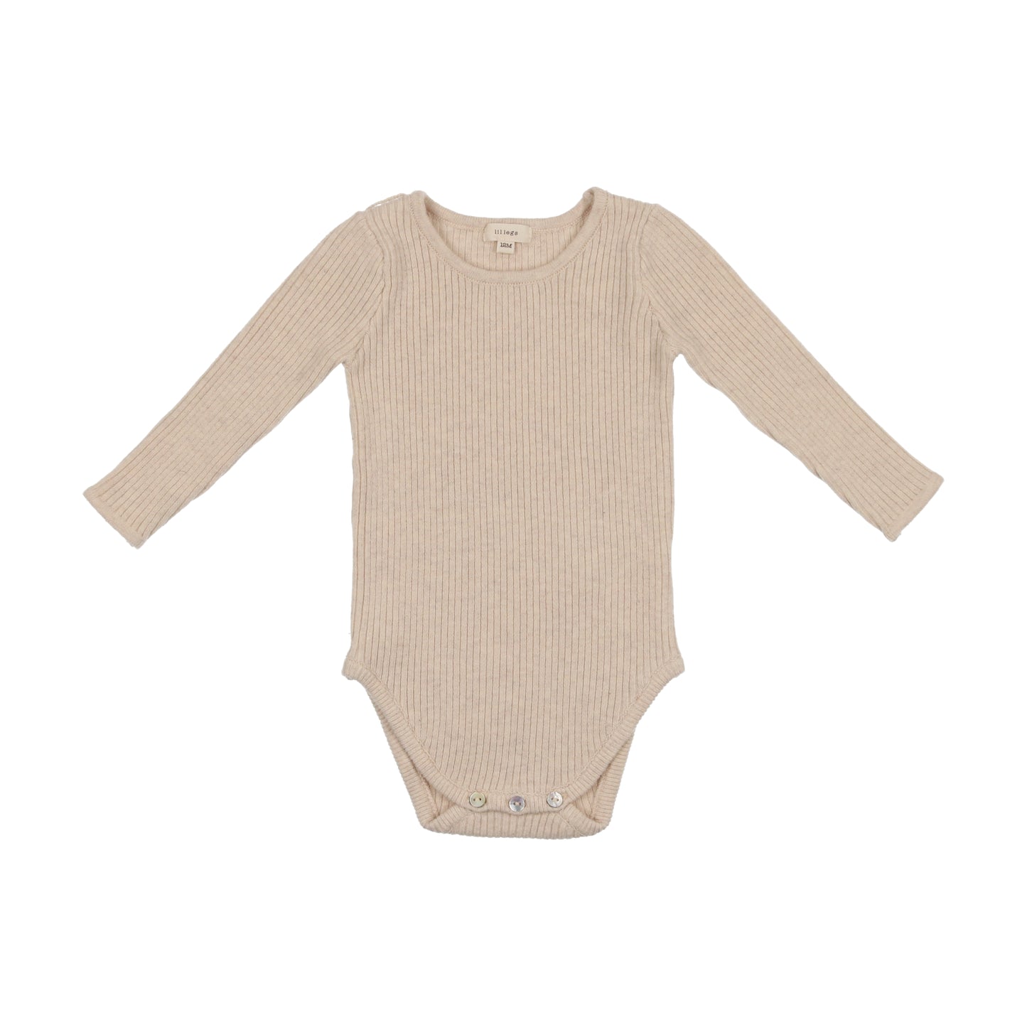 LIL LEGS ECRU KNIT CREWNECK ONESIE