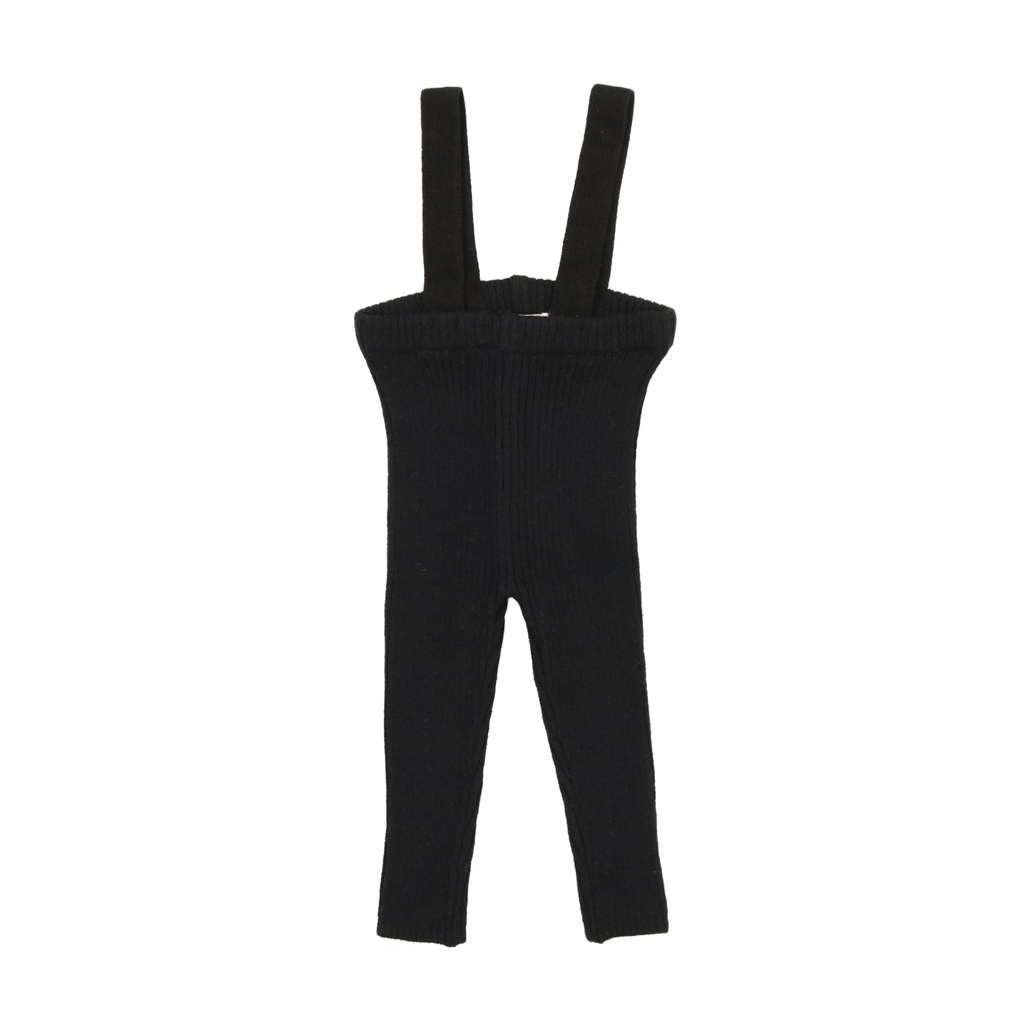 LIL LEGS BLACK KNIT SUSPENDER LEGGINGS