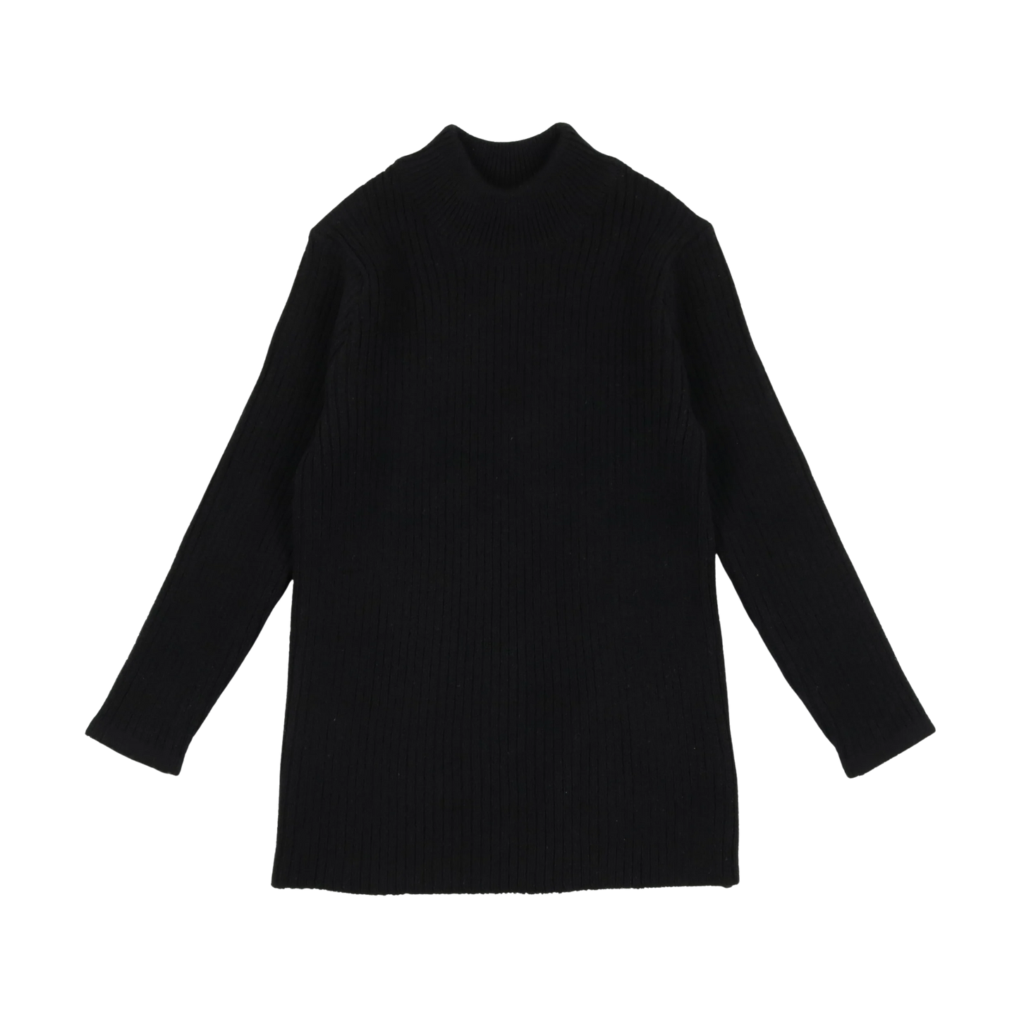LIL LEGS BLACK KNIT MOCKNECK