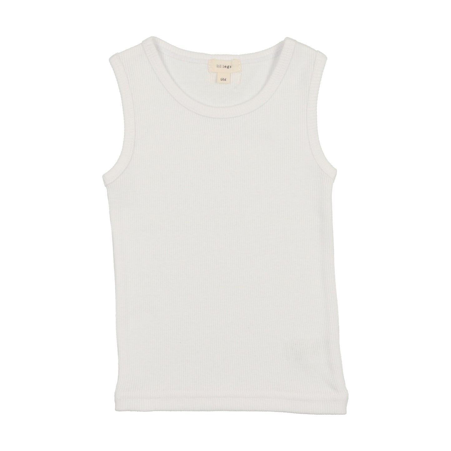 LIL LEGS PURE WHITE RIBBED TANK [FINAL SALE]